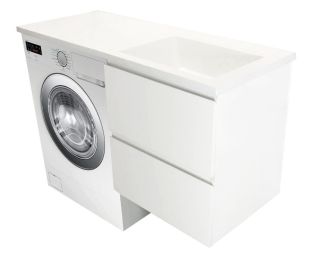 Подвесная тумба с раковиной Эстет Dallas Luxe ФР-00009689 П 150см два ящика белый